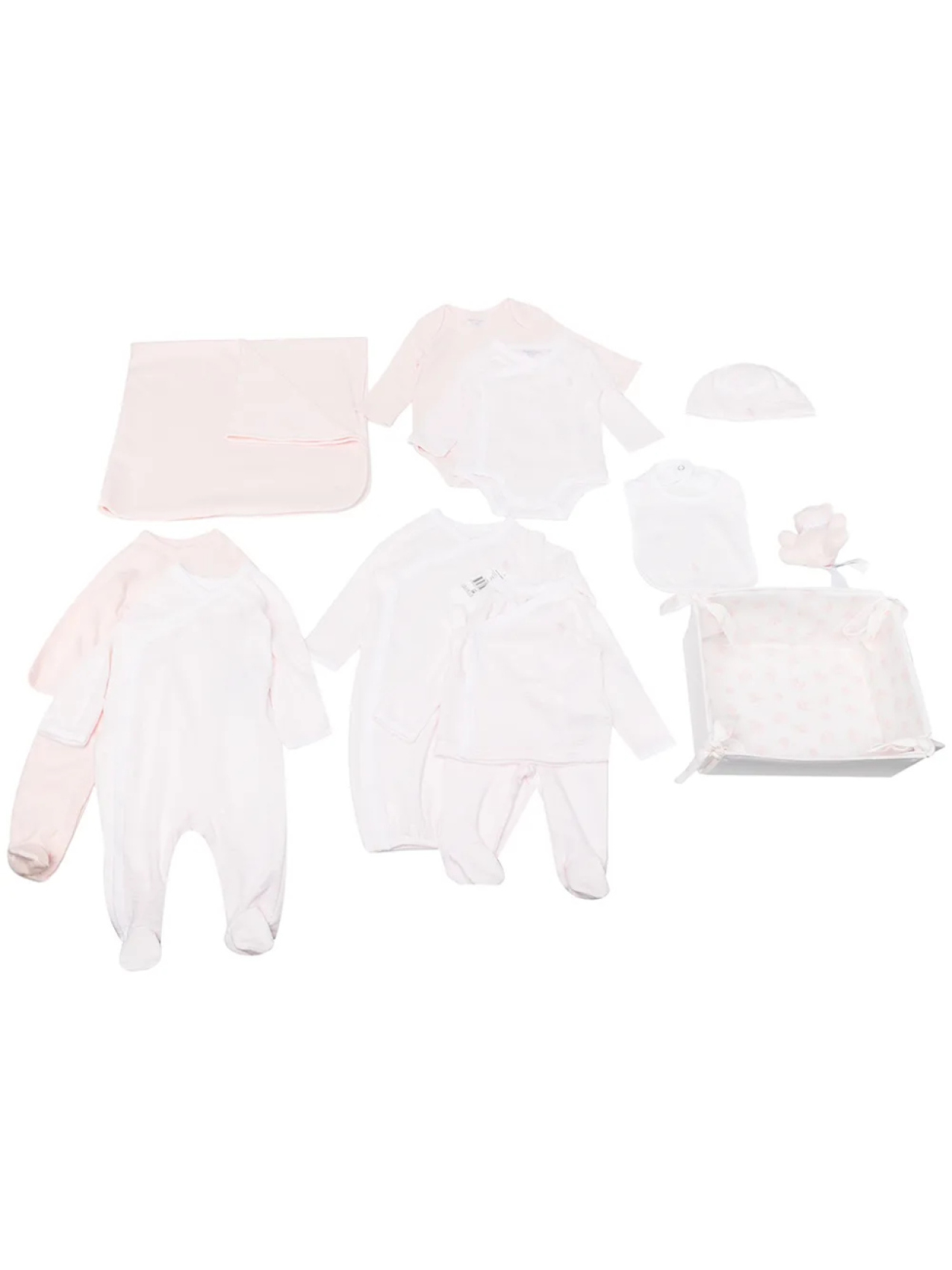 

POLO RALPH LAUREN KIDS пижама в полоску с вышитым логотипом, розовый