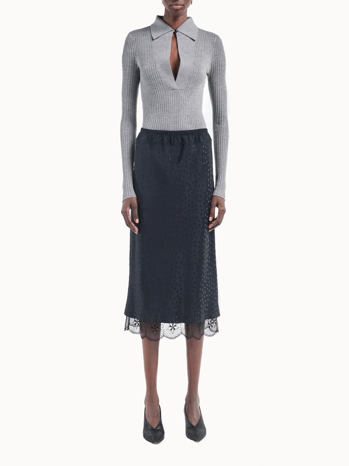 

Maria McManus Кружевная юбка, скроенная по косой, черного цвета