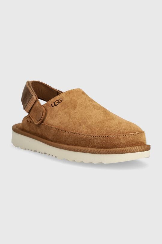 Ugg Детские замшевые тапочки GOLDENSTAR CLOG, коричневый — фото 2