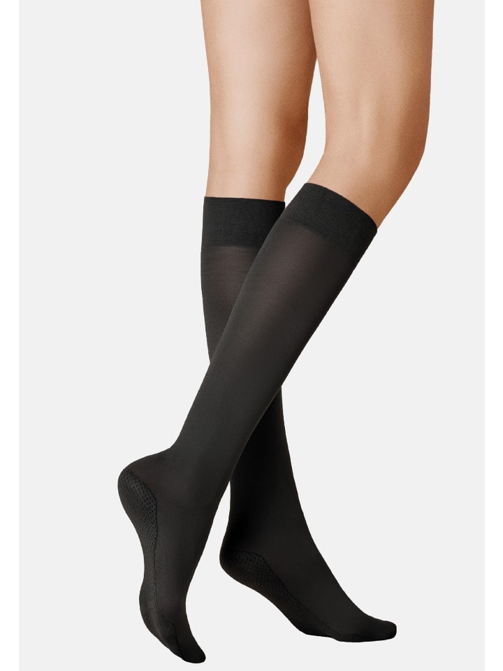 

Kunert Изящные высокие носки Warm Up 60 с теплоизоляцией, черного цвета