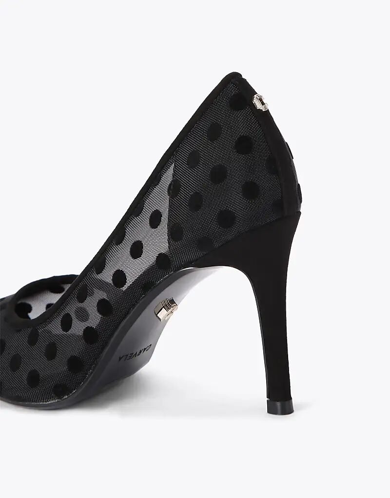 Туфли на каблуке Carvela Positano d'orsay polka heeled shoes in black — фото 4