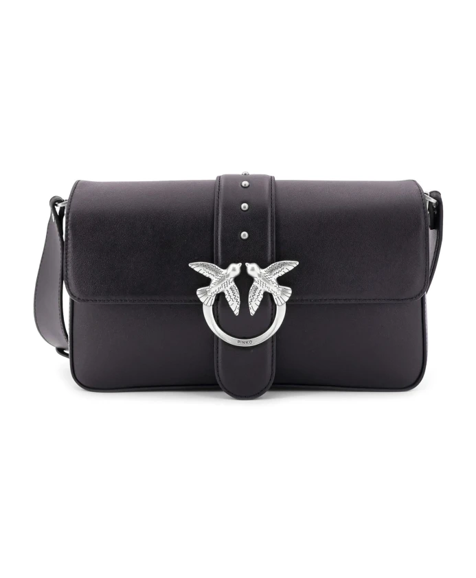 

Черная сумка через плечо «Любовные птички» Pinko, черный