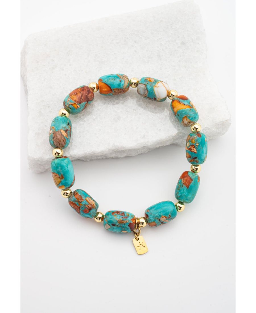 

Браслет из бусин с бирюзовым камнем Sierra Bloom Императорский камень Starfish Project, Turquoise