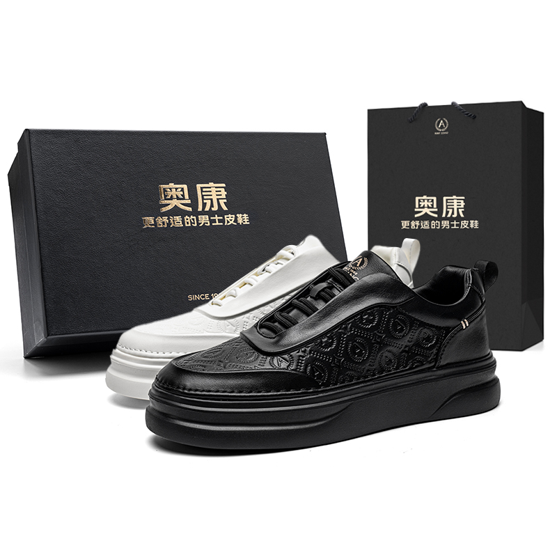 

AOKANG Кроссовки Air Force One Series мужские низкие черно-белые премиум качества, цвет Premium Feel-Black[Standard Sports Shoe Size]
