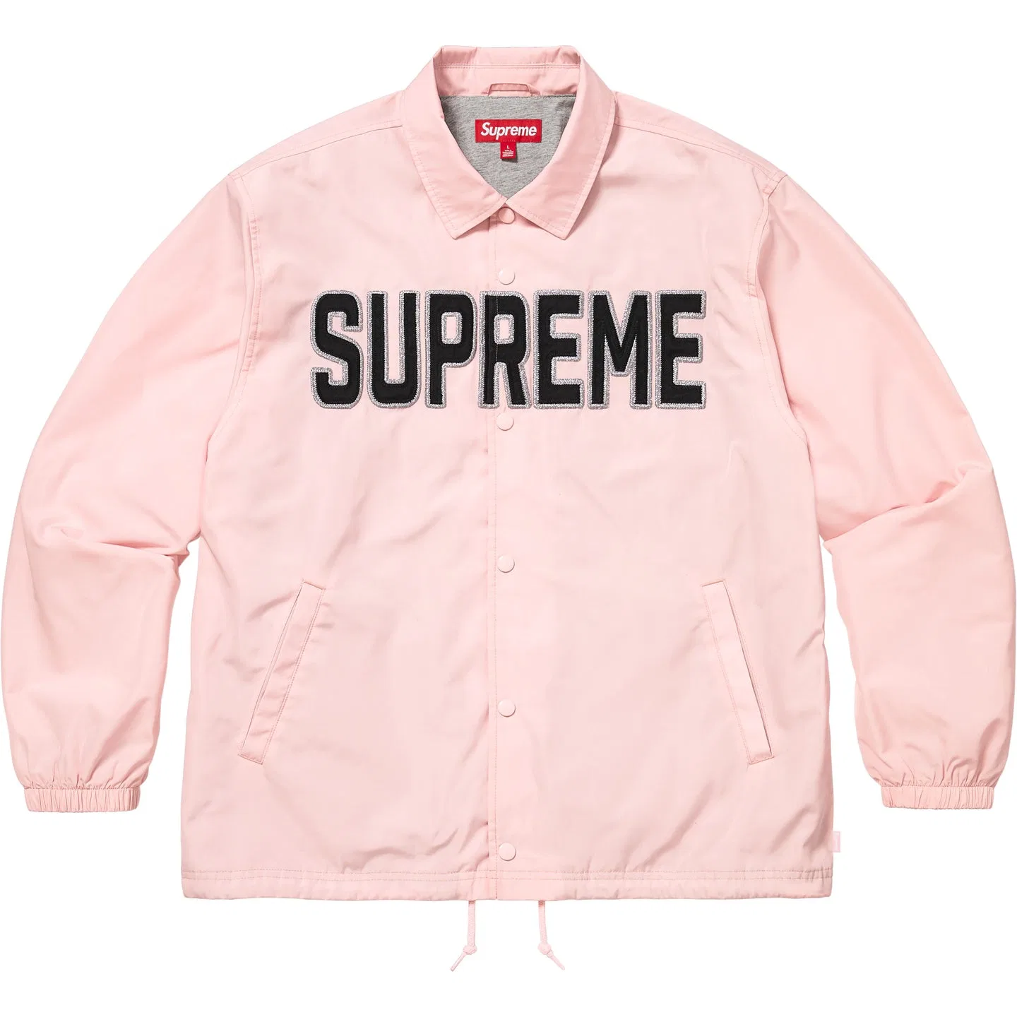 Куртка Supreme Spellout Coaches Jacket розовая