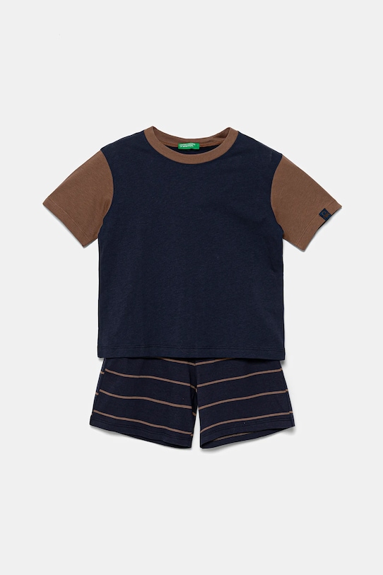 

Детская хлопковая пижама, 2 шт United Colors Of Benetton, темно-синий