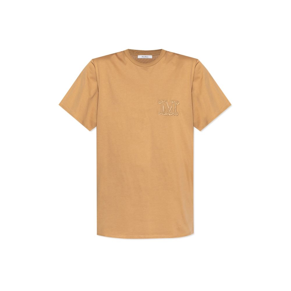 

Футболка с вышитым логотипом Mango Max Mara, коричневый