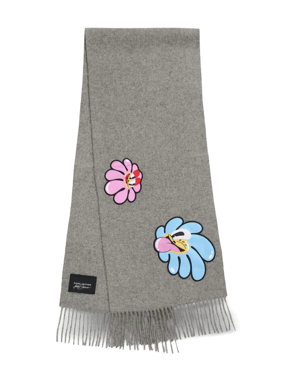 

Шарф The Daisy с бахромой MARC JACOBS, серый