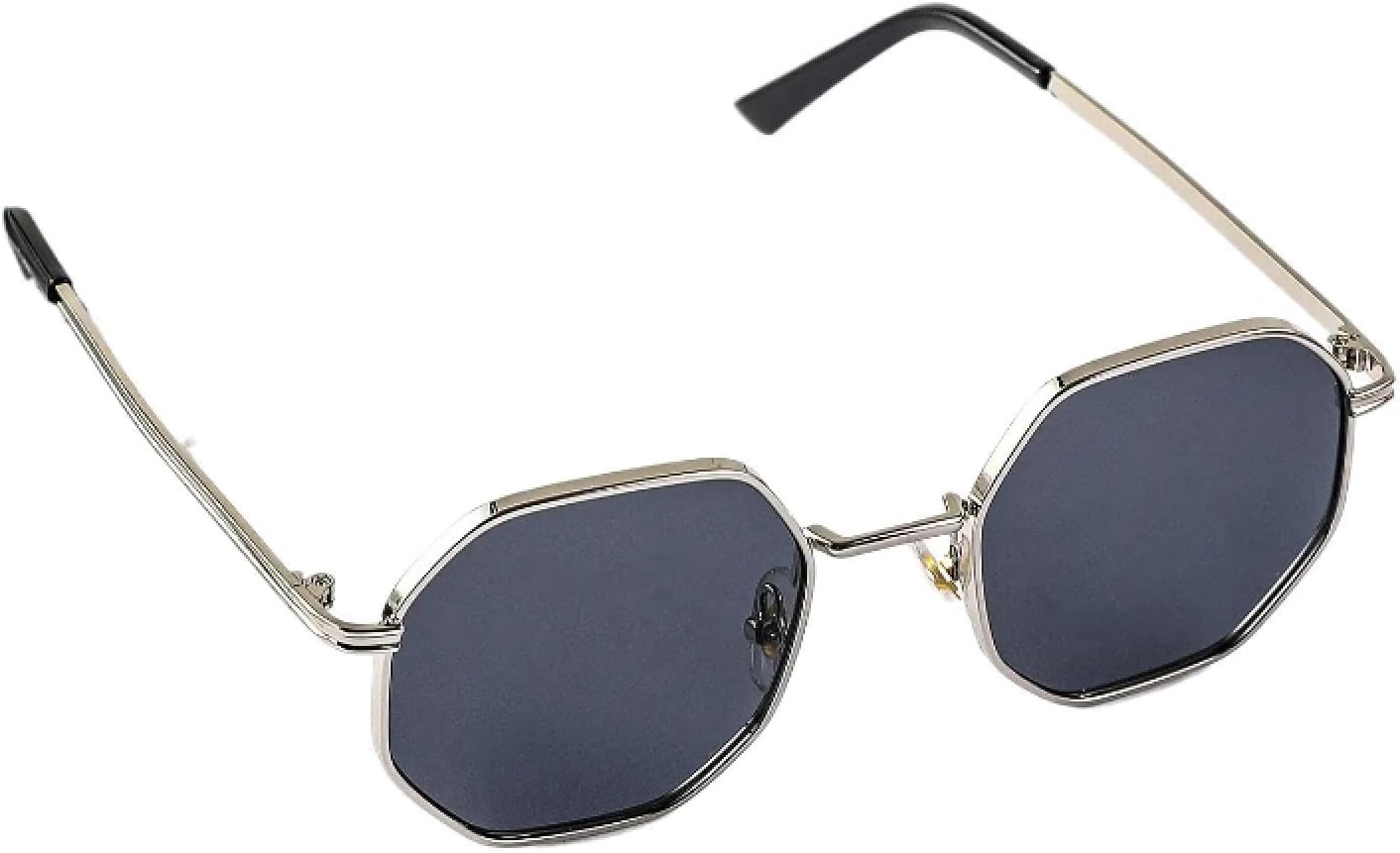 

Солнцезащитные очки с защитой от УФ-излучения UV400 | Легкая нейлоновая оправа TR90 | Для женщин и мужчин, для занятий спортом на открытом воздухе и вождения DSVIGF, Silver Black