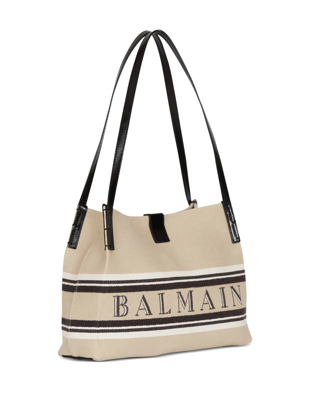 Малая сумка-тоут Release из холста Balmain, нейтральный — фото 3