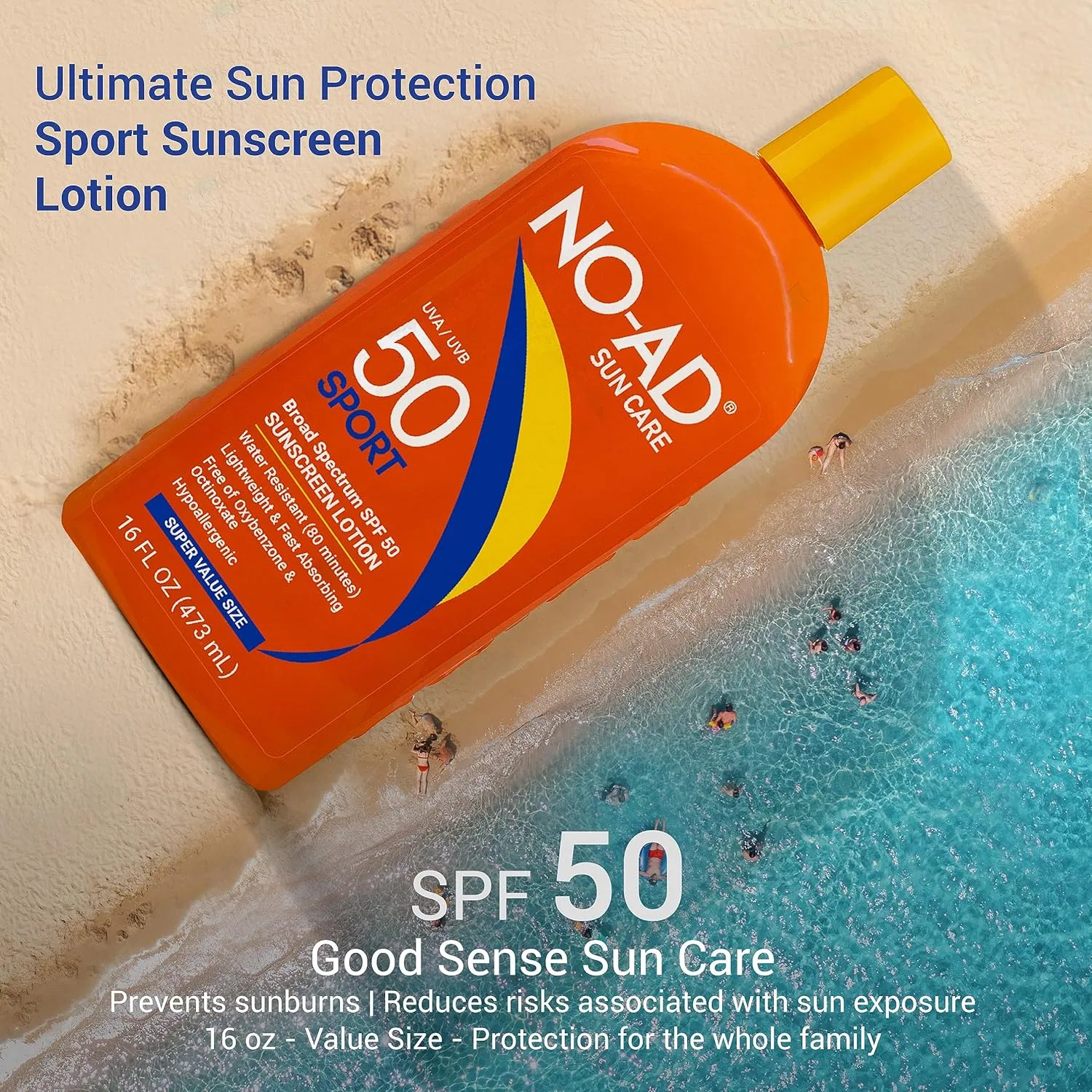 Солнцезащитный лосьон SPF 50 NO-AD, 475 мл — фото 2