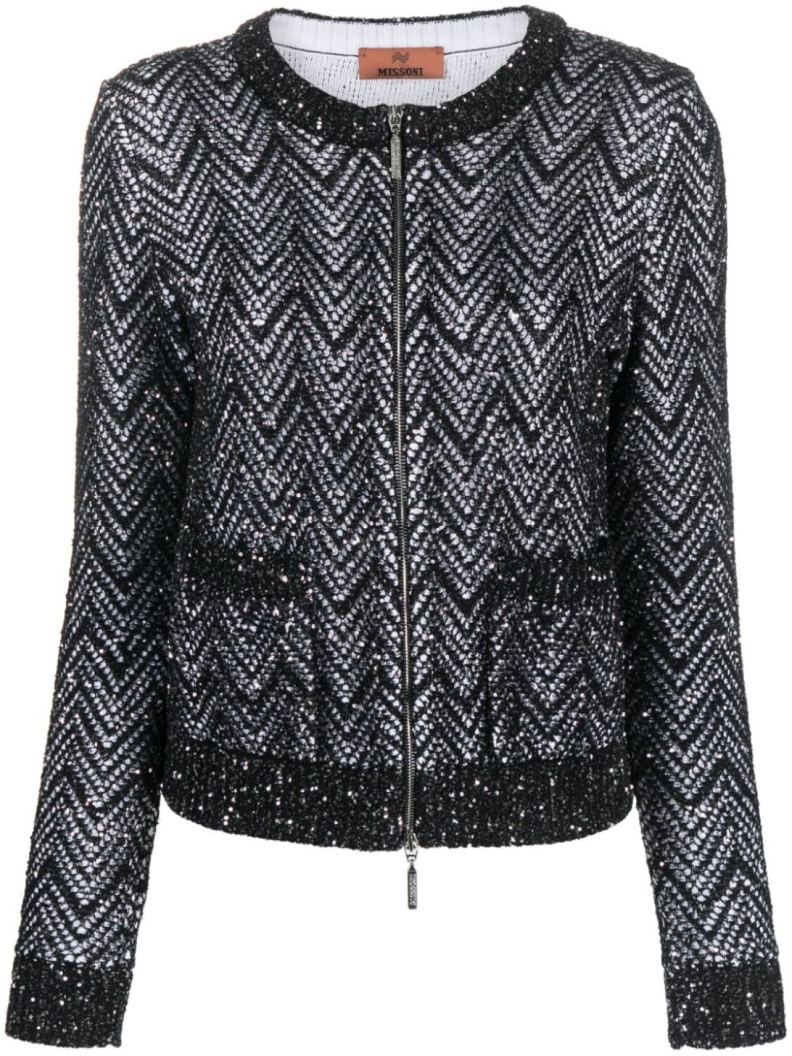 

Куртка с шевронным узором и пайетками Missoni, черный