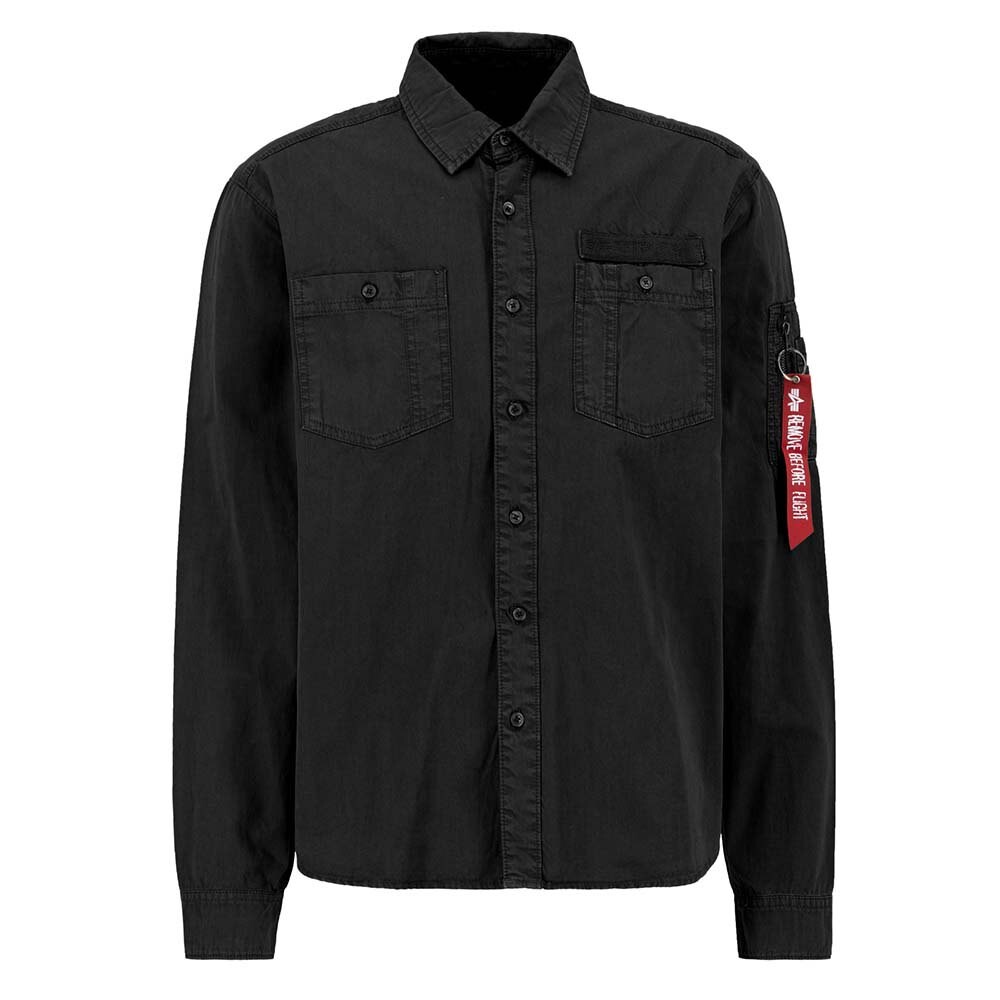 

Рубашка с длинным рукавом Alpha Industries Air Force Emb, черный