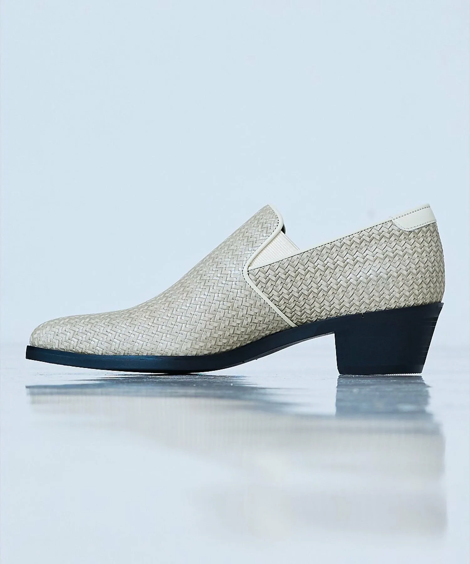 Panama Mesh Слипоны с кожаным каблуком и сетчатой вставкой Предзаказ 5351POUR LES HOMMES, Ivory