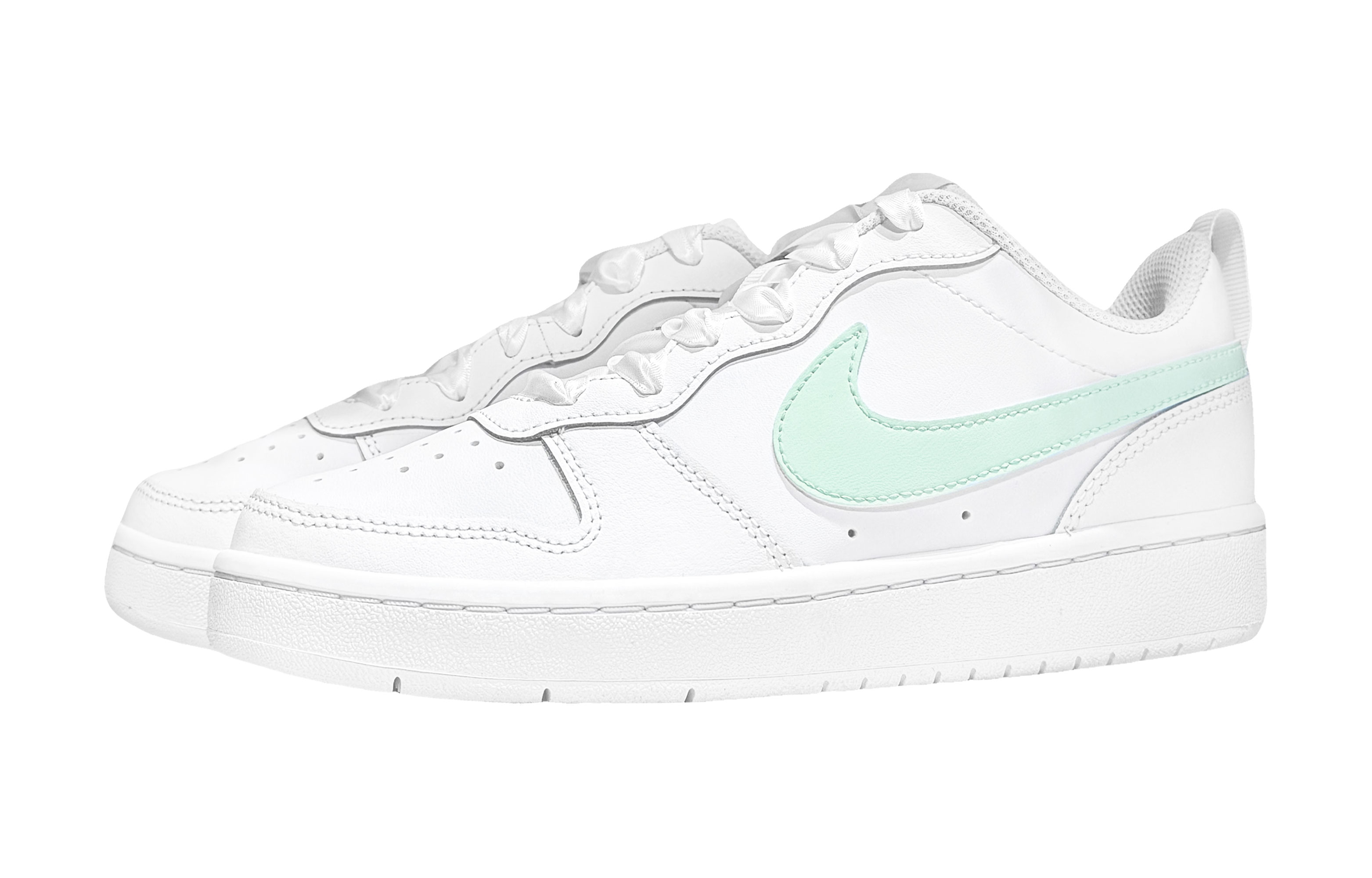 Детские кроссовки для скейтбординга Court Borough Low 2 с низким верхом для подростков Nike, белый — фото 3