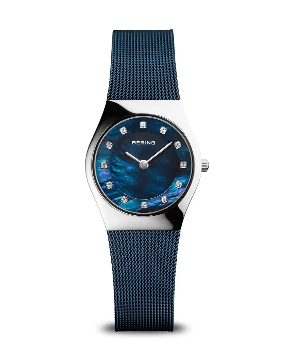 

Женские часы Bering 11927-307 CLASSIC с браслетом из миланской сетки, синий