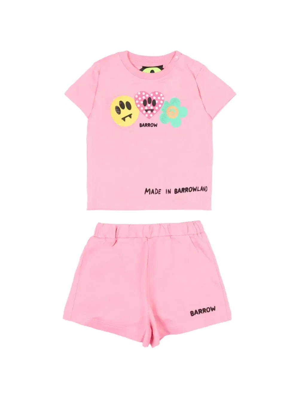 Комплект из футболки и шорт с логотипом Barrow Kids, розовый