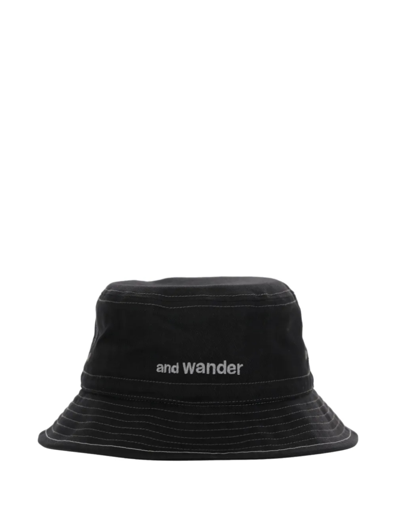 

И панама с вышитым логотипом Wander And Wander, черный