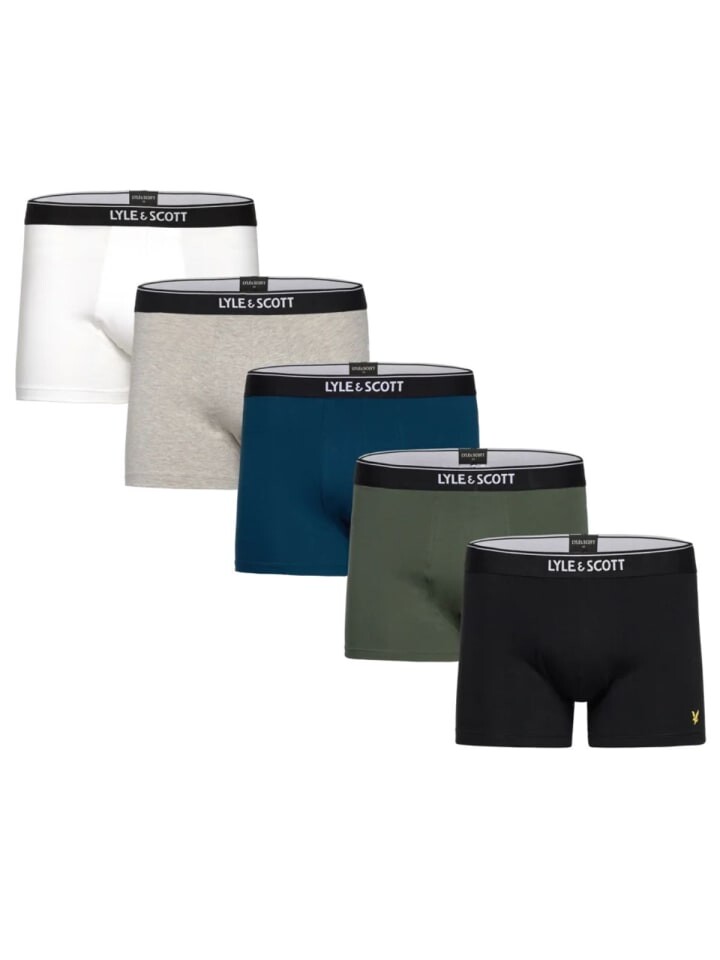

Трусы боксеры Lyle & Scott Boxer 5-Er Set, цвет Schwarz/Khaki/Weiß/Dunkelblau/Meliertes Grau