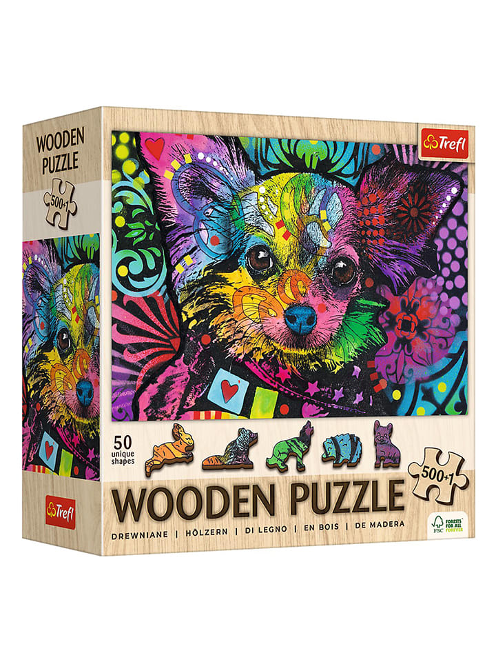 

Деревянный пазл «Разноцветный щенок» (501 деталь) - для детей от 12 лет и старше