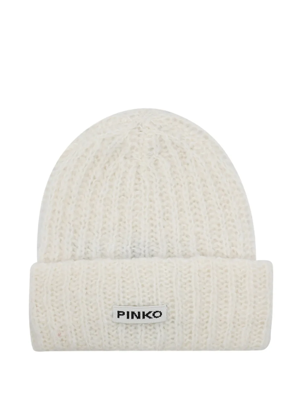 

Шапка-бини с нашивкой-логотипом PINKO, белый