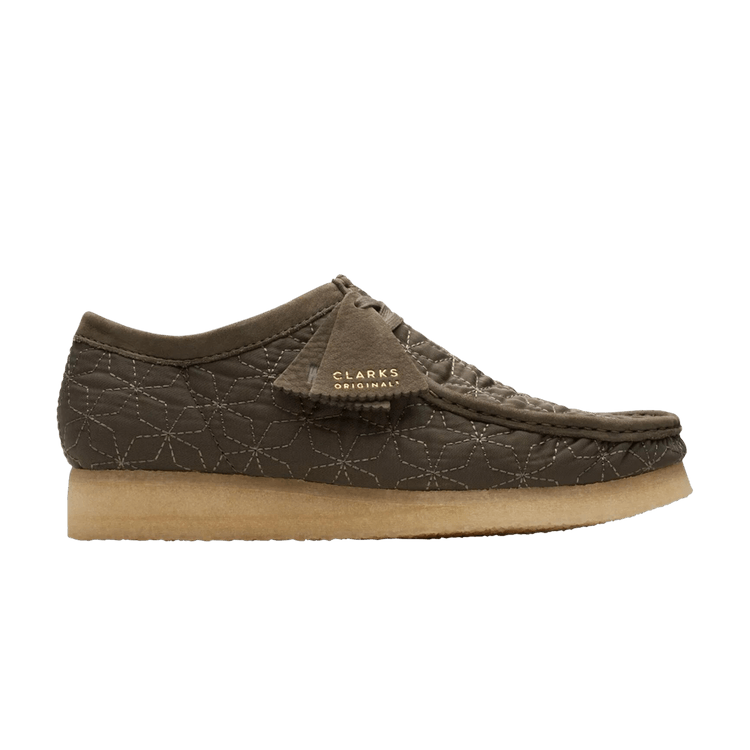 

Кроссовки Wallabee 'Olive Quilted', зеленый