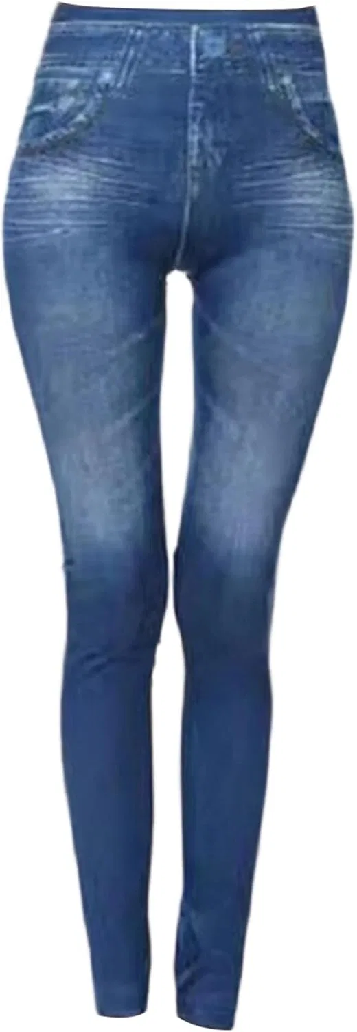 Джинсы faux denim, женские, синие