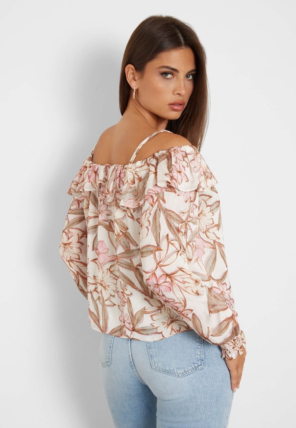 

Блуза STAMPA FLOREALE Guess, светло-розовый