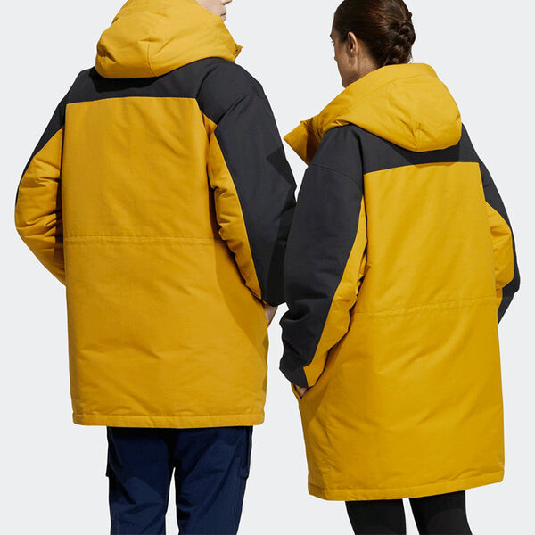 Пуховик adidas Outdoor Stay Warm Down Jacket Couple Style Gold Color, желтый — фото 4