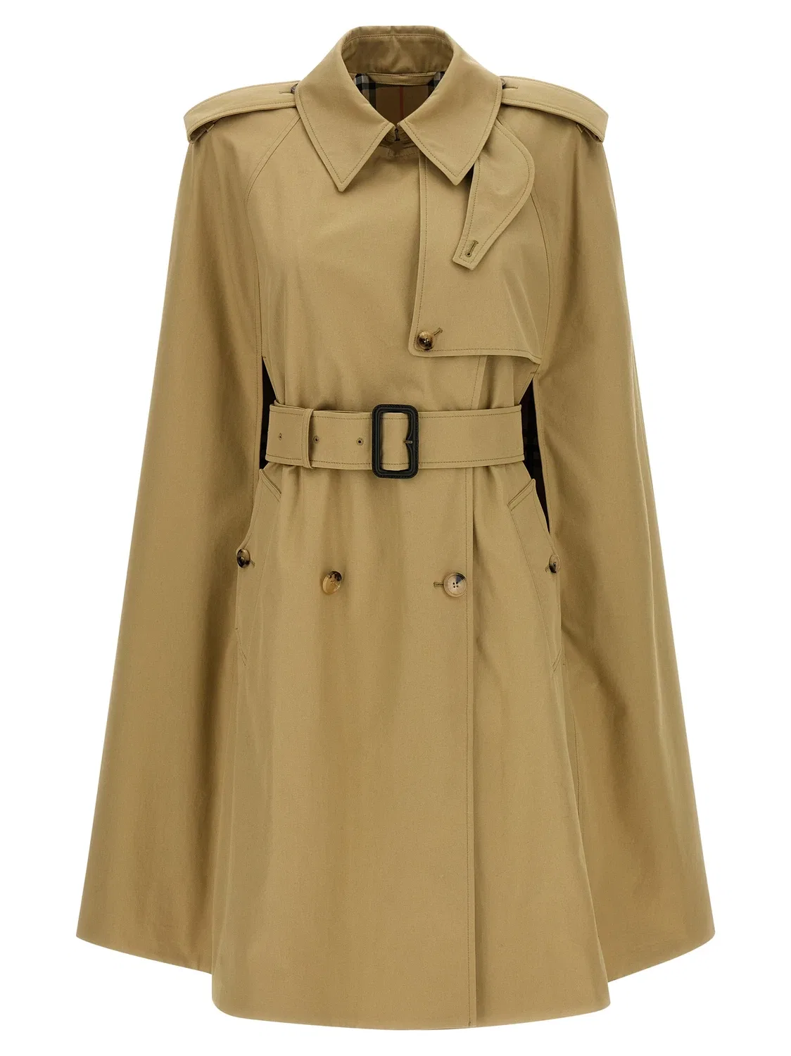 Плащ Burberry, женский, бежевый — фото 2