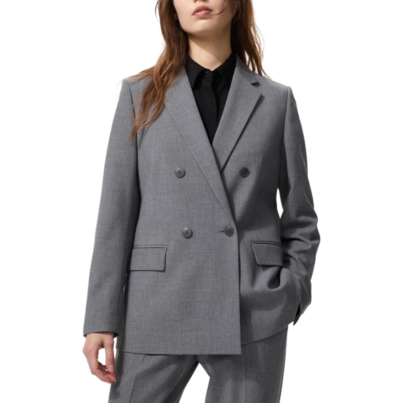 UNIQLO Женский деловой костюм небесно-серый, Sky Gray — фото 2