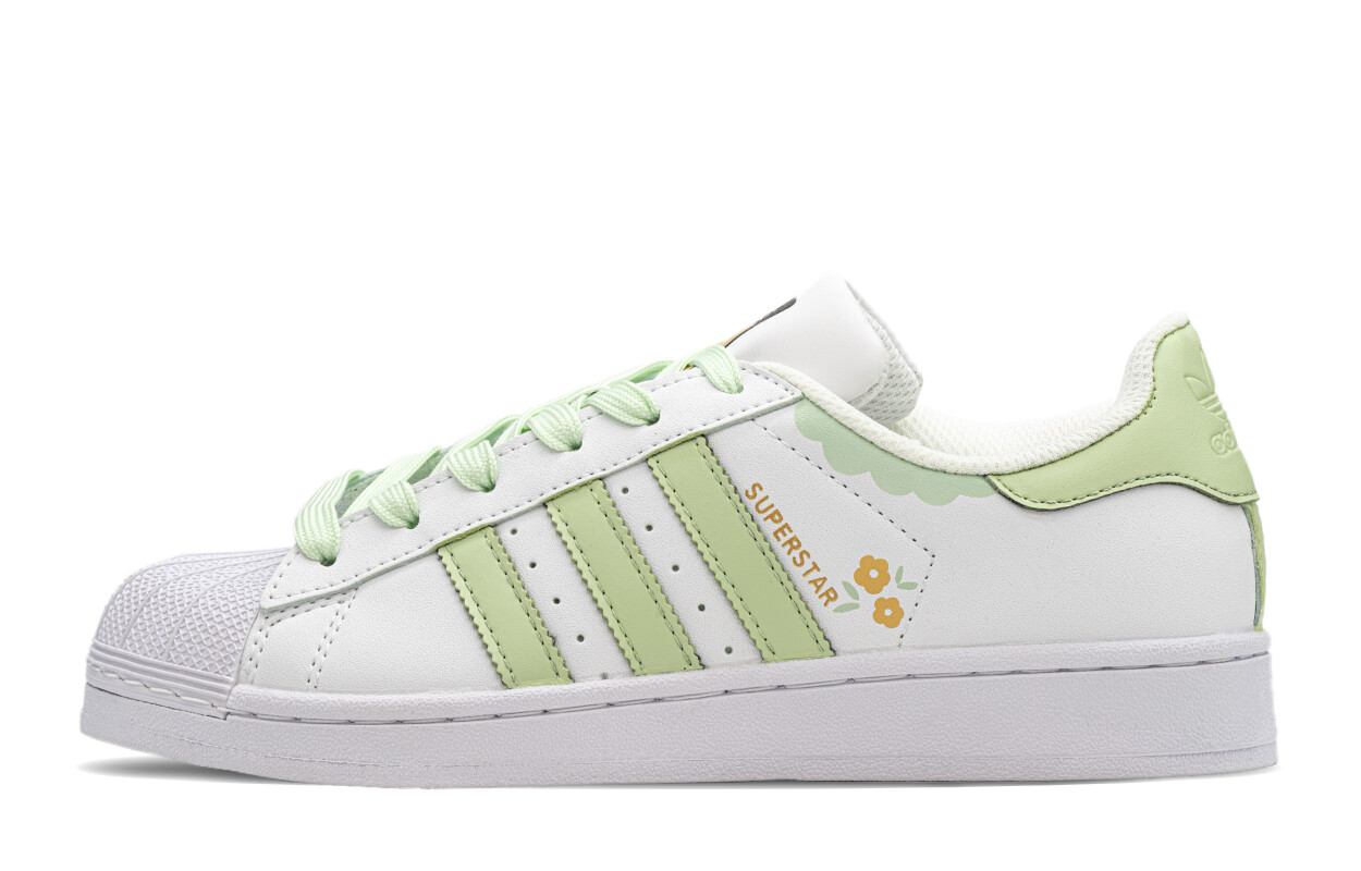 

Кроссовки adidas originals Superstar Skateboarding Shoes Unisex Low-top White/green, зеленый