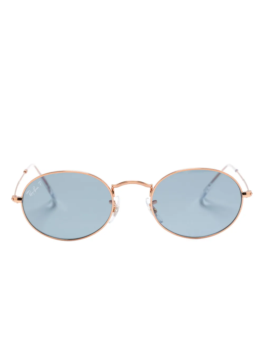 

Солнцезащитные очки в овальной оправе Ray-Ban, золотой
