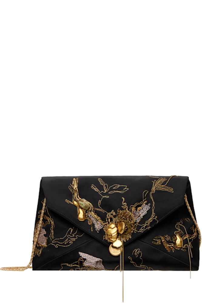 

Черный большой клатч-конверт Dries Van Noten