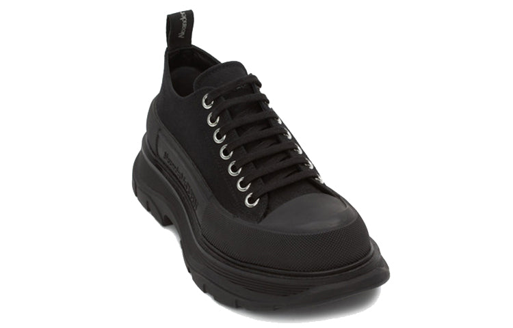 Кроссовки (WMNS) Alexander McQueen Tread Slick Lace Up 'Black' 611705W4L321000 — фото 3