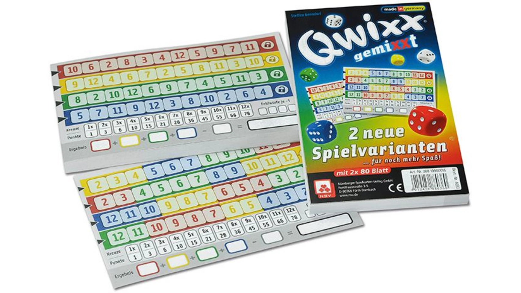 

Nürnberger Spielkarten Verlag Qwixx gemiXXt дополнительные блоки (2 шт)