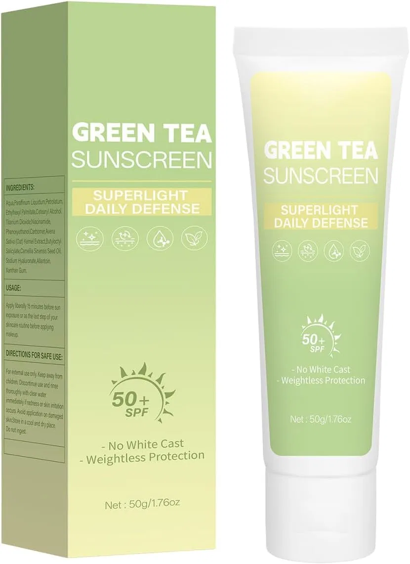 Корейский солнцезащитный крем для лица с зеленым чаем SPF 50 Aoseiens, 1 Piece.