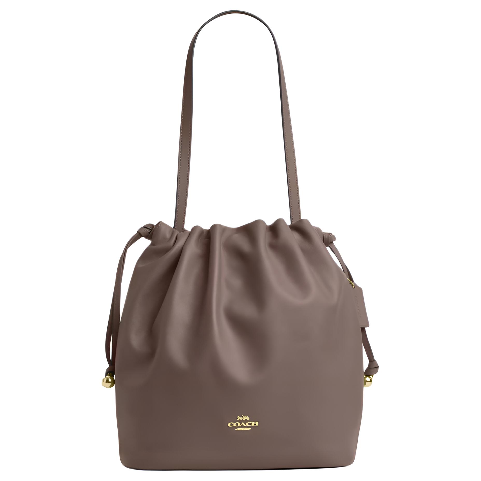 

Сумка через плечо Faye из кожи большого размера для женщин в цвете tan COACH, basic set (bag+dust bag)