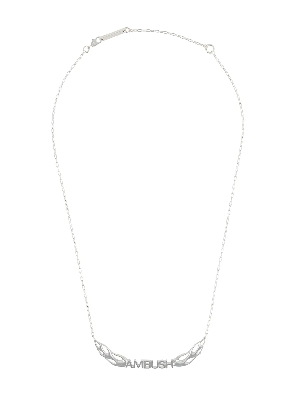 

Серебряное колье с логотипом AMBUSH, серебяный