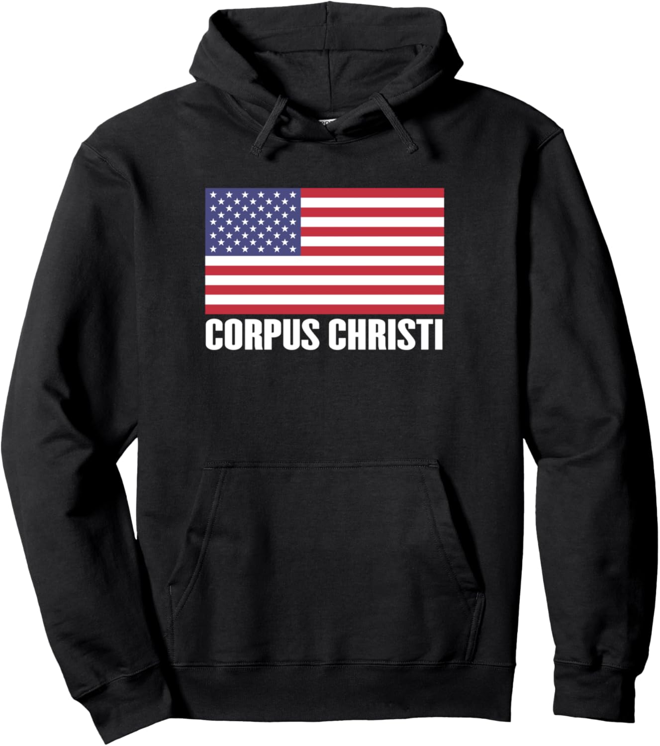 

Худи с флагом города Корпус-Кристи, штат Техас Born In Corpus Christi Usa Flag Clothing, черный