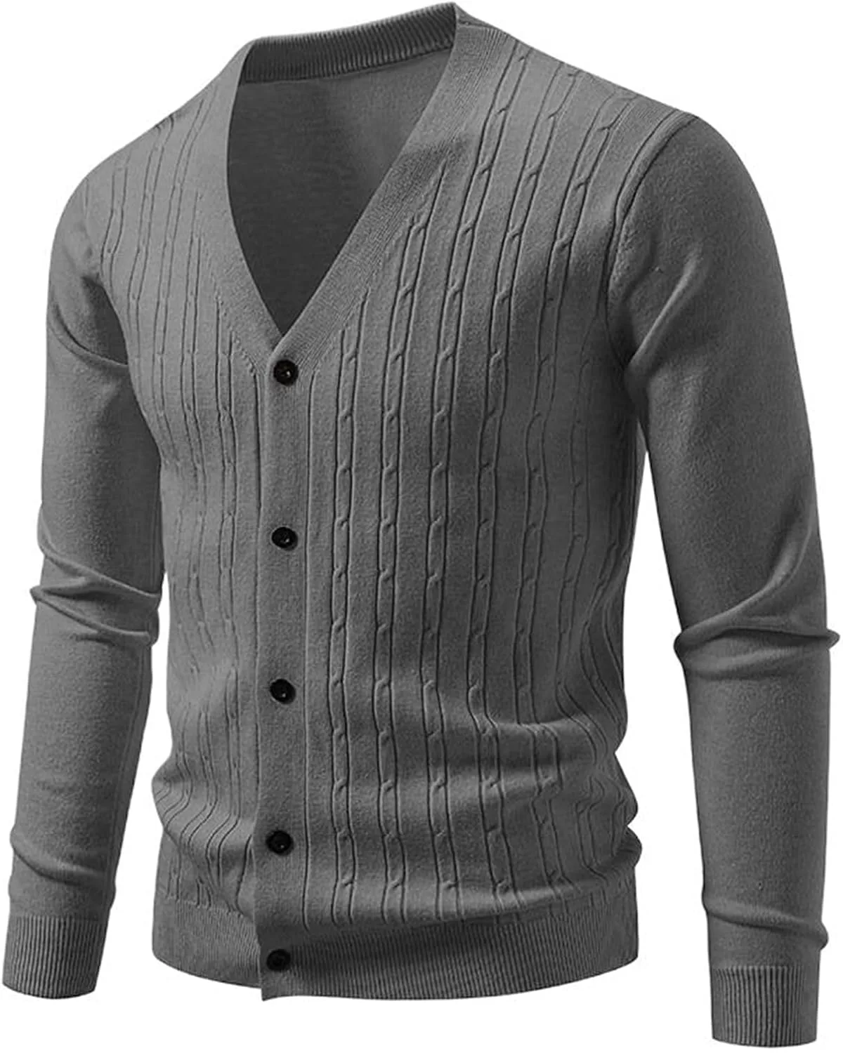 

Мужской свитер весна-осень плюс-сайз Casual V-образный вырез на пуговицах ESFHWYP