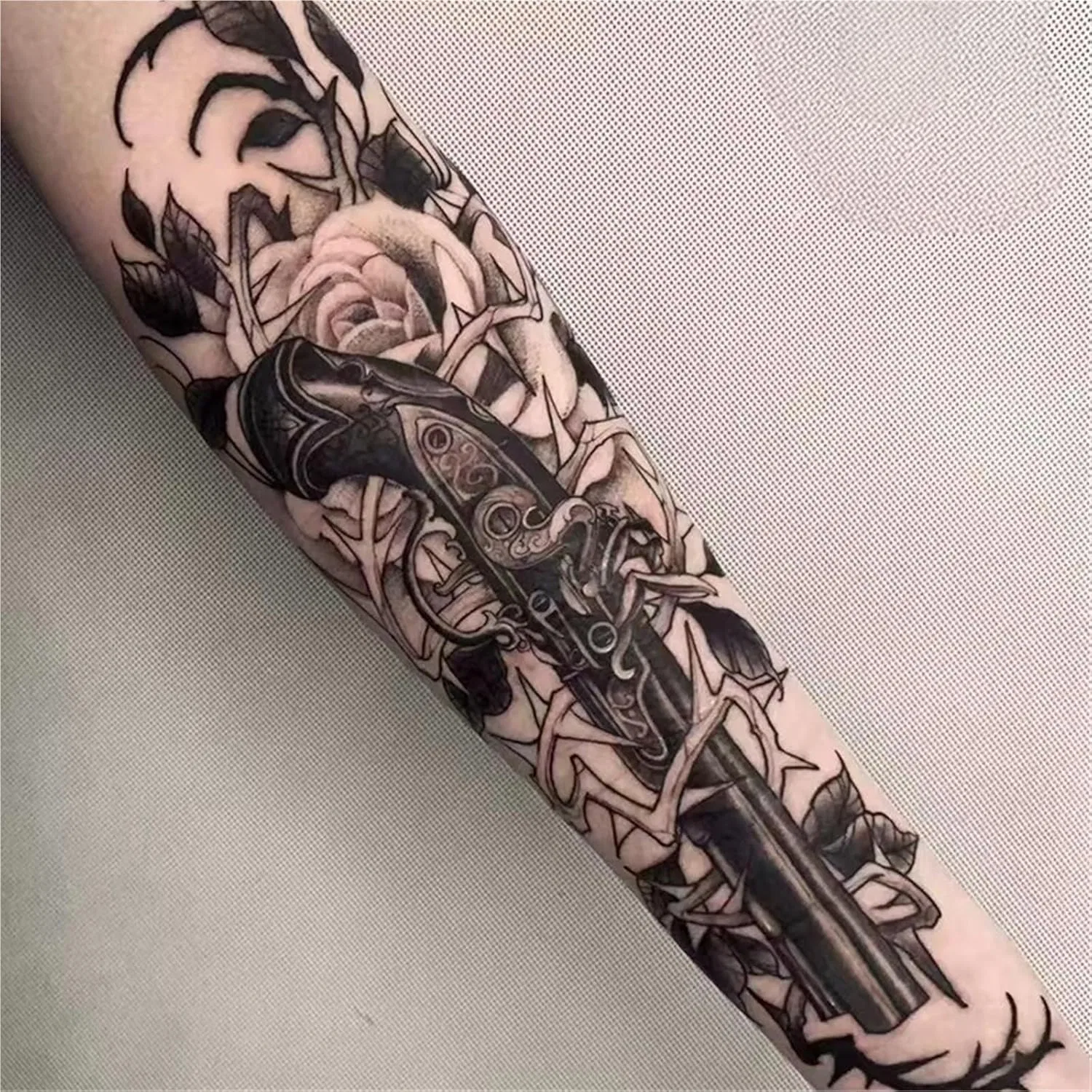 Временная татуировка 2 листа, Herbal Juice Tattoo Sticker, One Color, A — фото 2