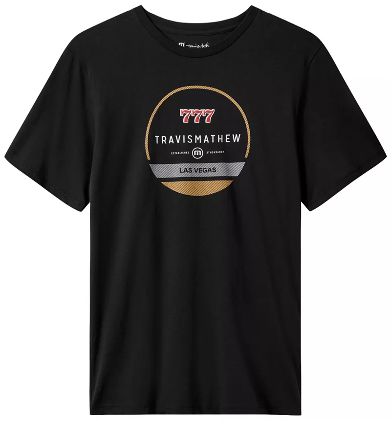 

Мужская футболка для гольфа TravisMathew The Lakes 2.0 NV State с графическим рисунком, черный