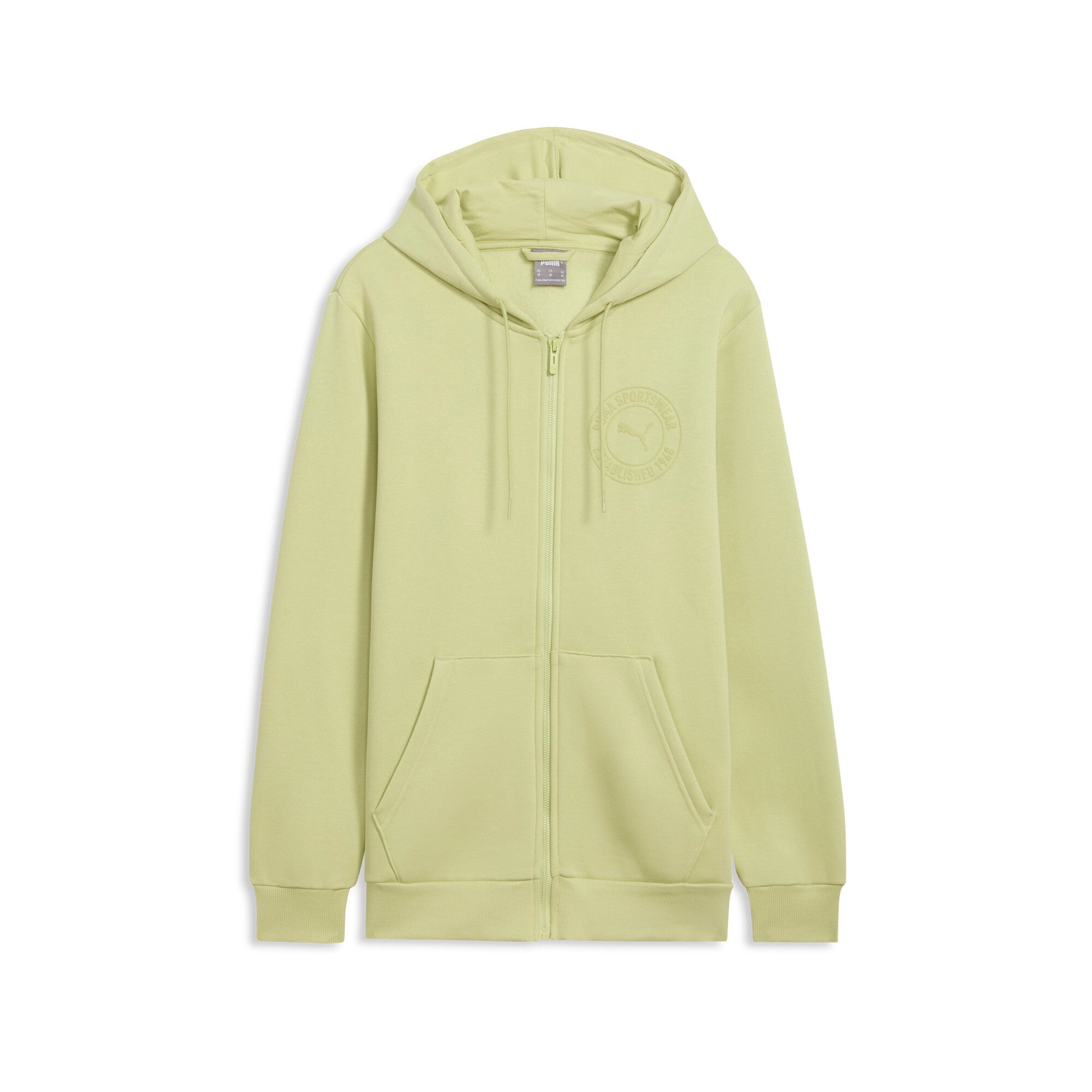 

Мужская толстовка с капюшоном и молнией в тональную графику PUMA, фисташковый/зеленый