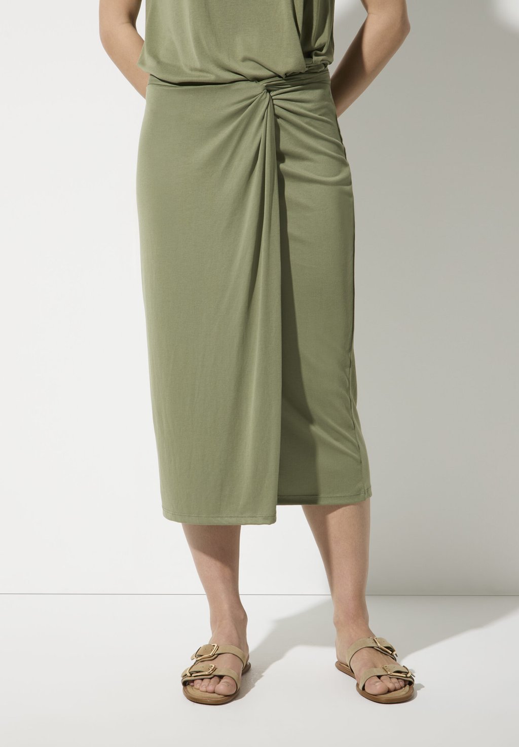 

Юбка с запахом OPTIK - Pencil skirt More & More, хаки