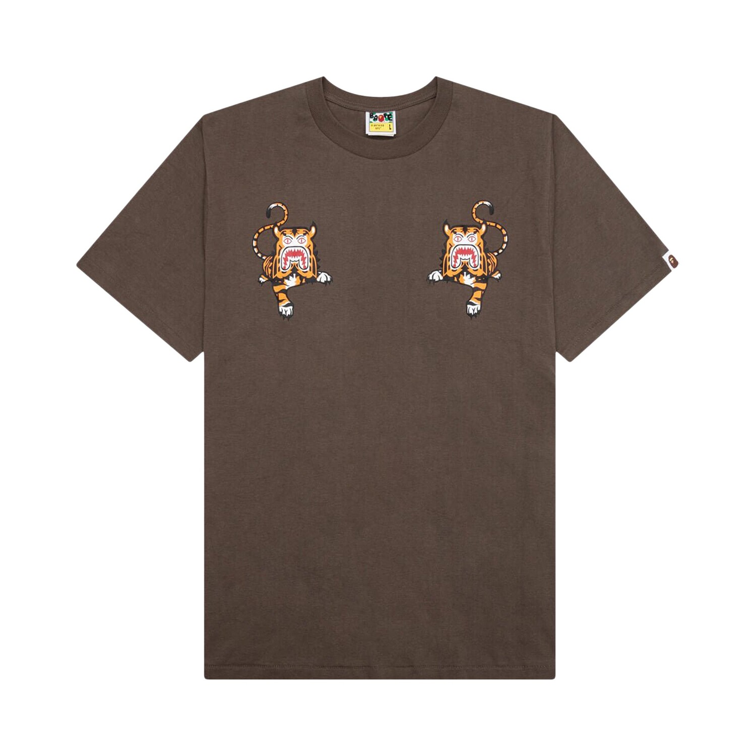 

Футболка BAPE Tiger, коричневая, Коричневый, Футболка BAPE Tiger, коричневая