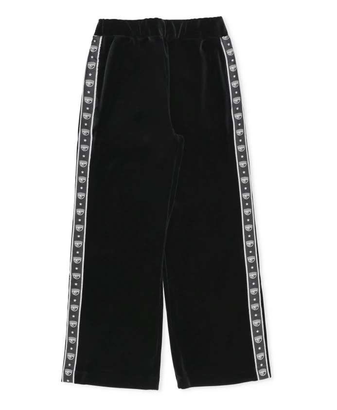 

Брюки из синели с логотипом Eyestar Chiara Ferragni Collection, черный