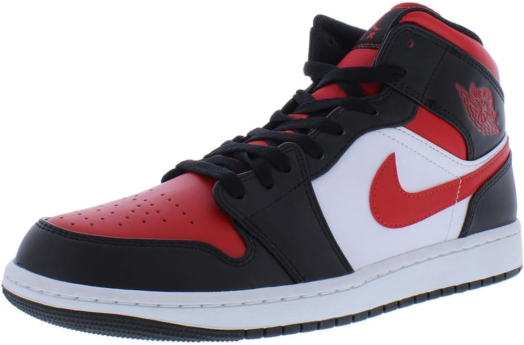 

Кроссовки Nike Air Jordan 1 Mid для мужчин, Black/Red Fire/White