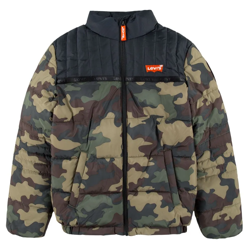 

Куртка Levi's Aop Color Block Puffer, зеленый