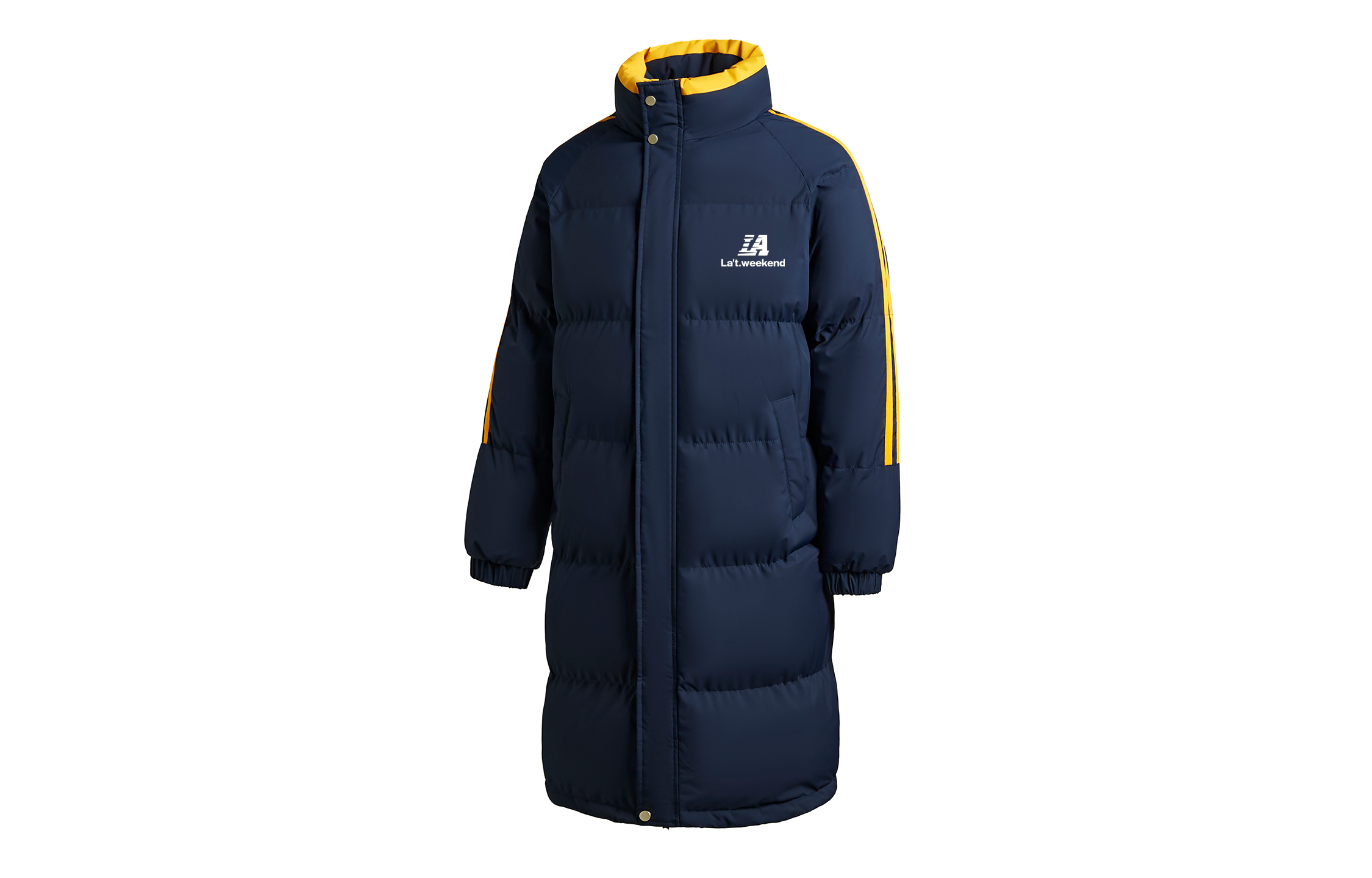 

LA'T.WEEKEND Пуховик Unisex, Navy Blue (Striped-8123)